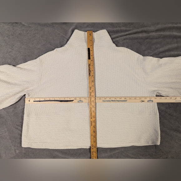 Lululemon Textured Crop Sweatshirt Oversized Jacket Neutral XL/XXL - Picture 14 of 16